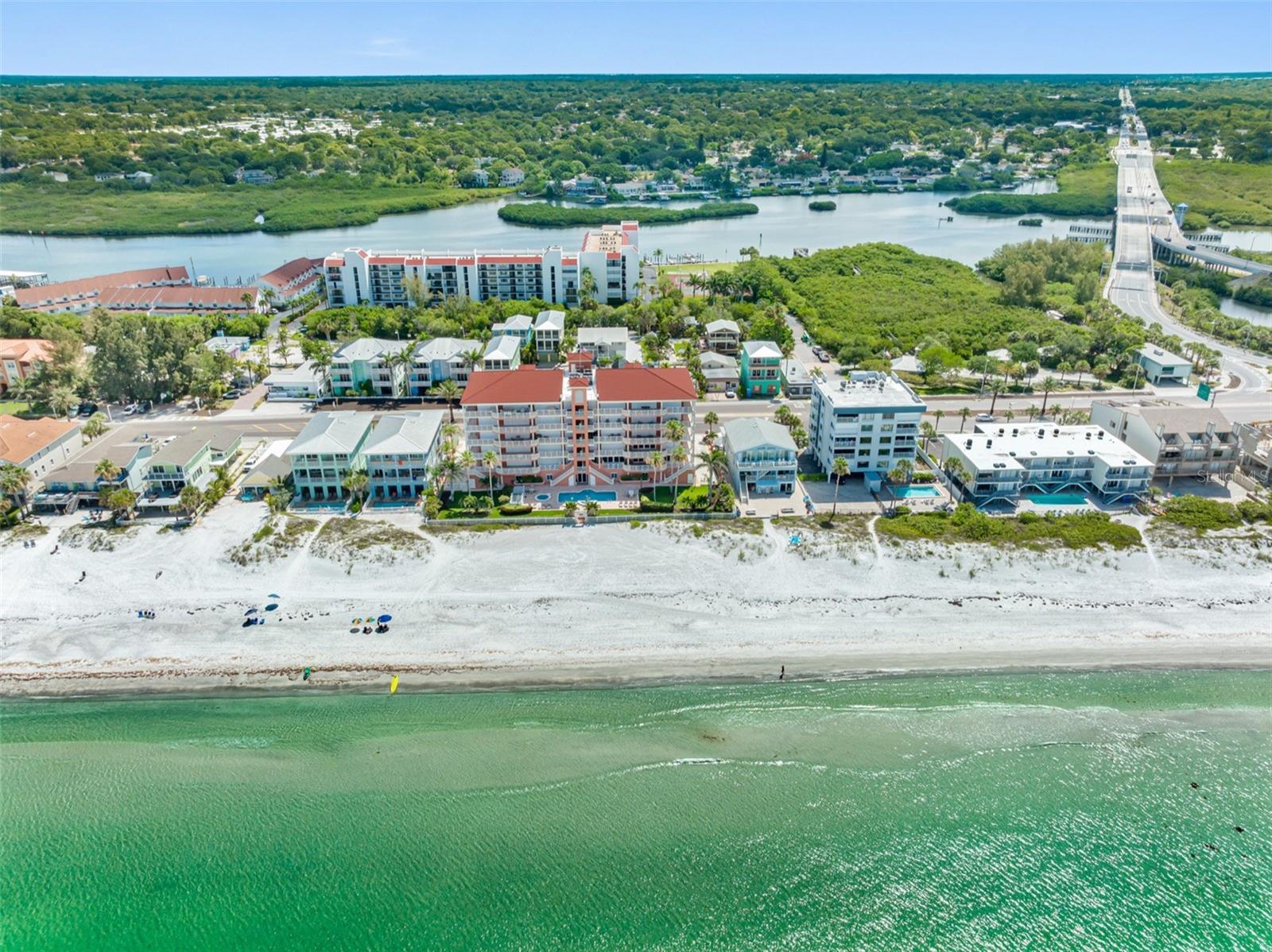 .. Indian Shores is referred to as ' The Narrows' due to the topography of the Land.  Gulf Blvd separates The Beach and the Intracoastal offering the best of both worlds.