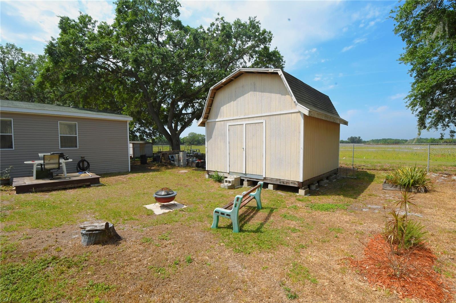 The storage barn is perfect to house all of your tools and lawn equipment.