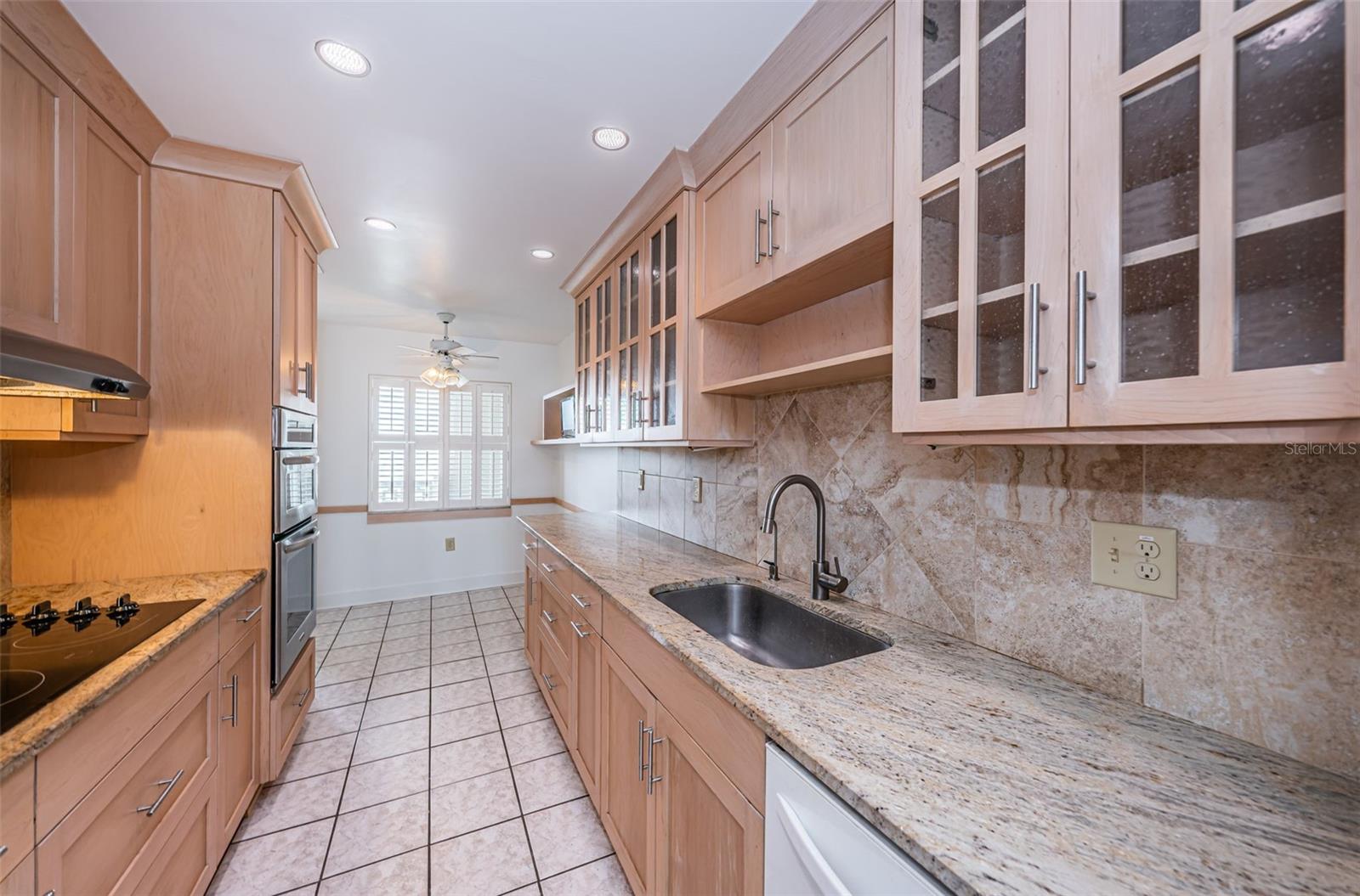 Kitchen with eating area in back