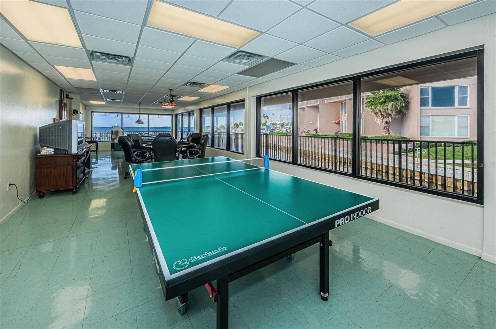 ping-pong table in recreation room