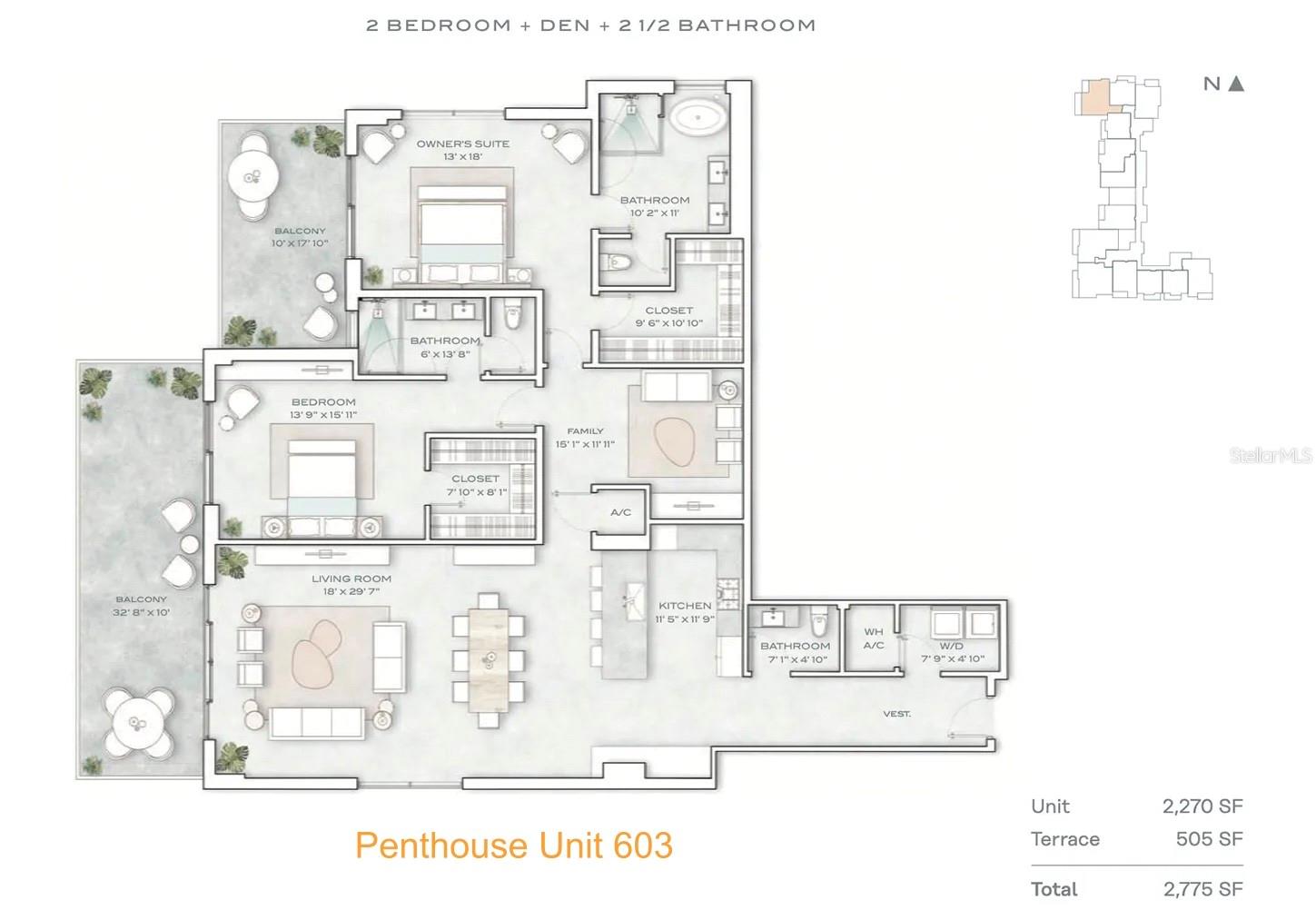 Penthouse 603 Floor Plan