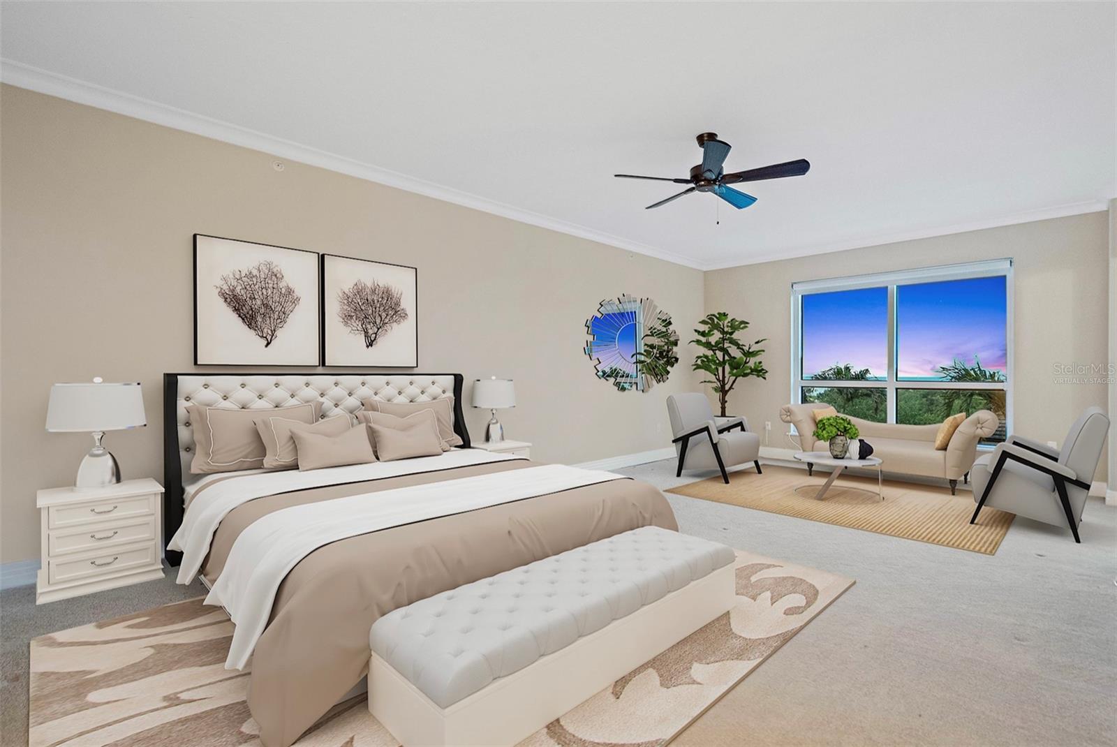 master bedroom  virtually staged