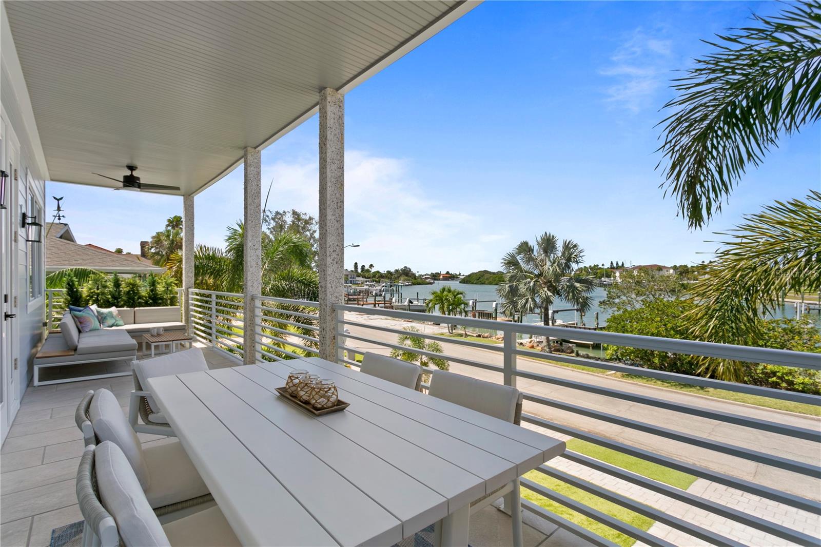 The 2nd and 3rd level balconies span the entire front of the home, giving your plenty of views