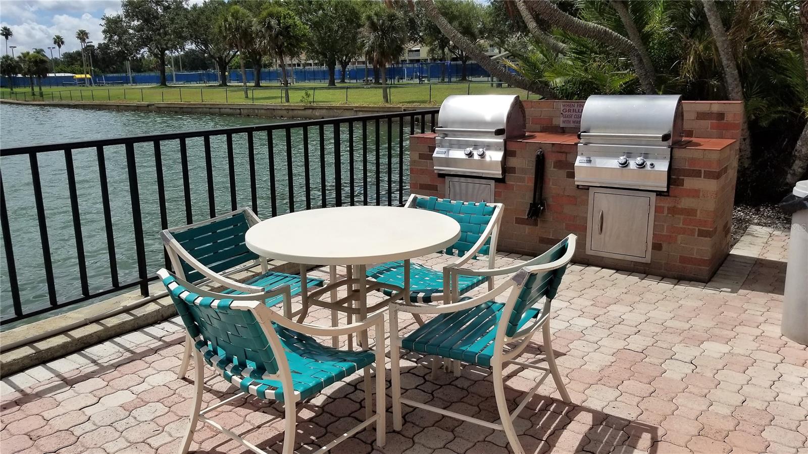 Outdoor grilling area
