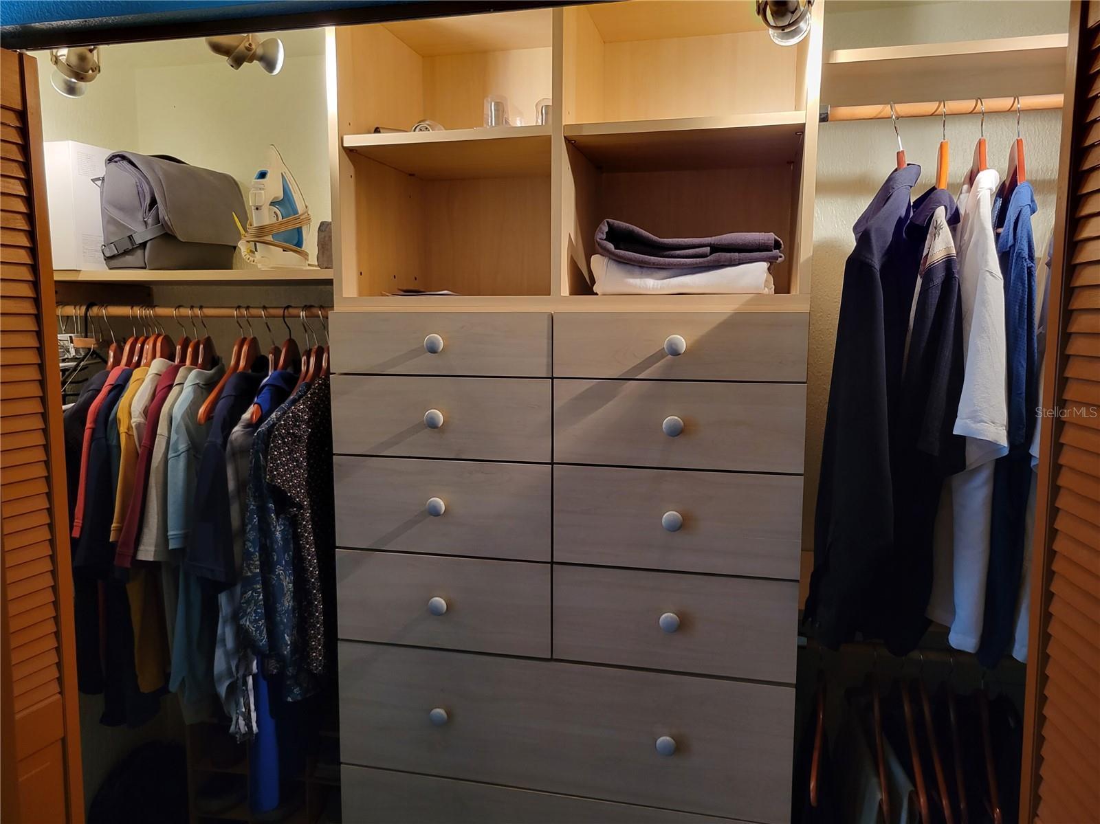 Second primary BR closet with built in