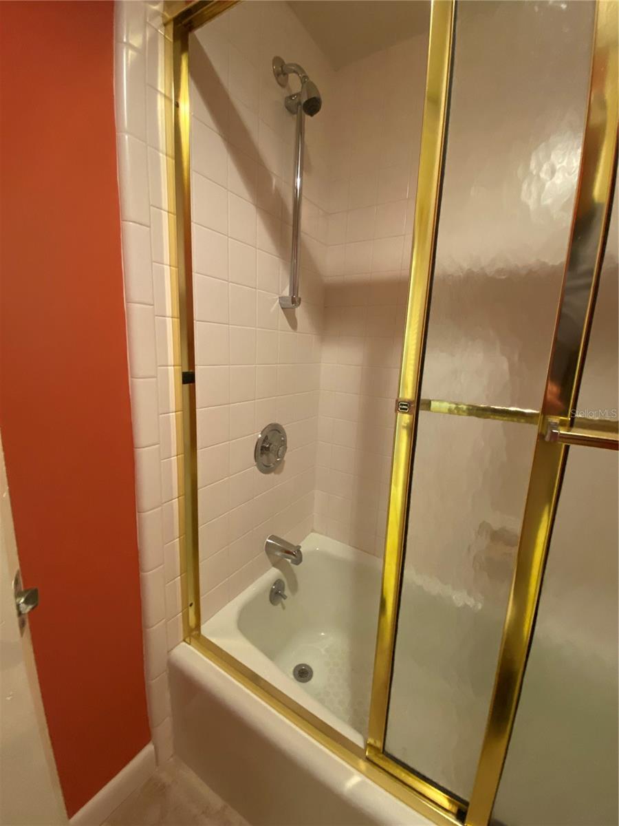 Hall Bath - shower tub combo