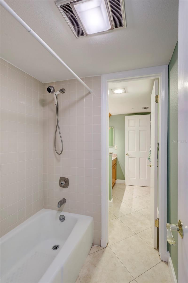 Guest Bathroom accessed from either hall or guest bedroom