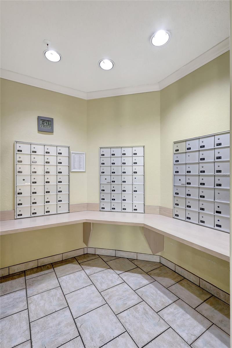 Mail room by entrance Lobby