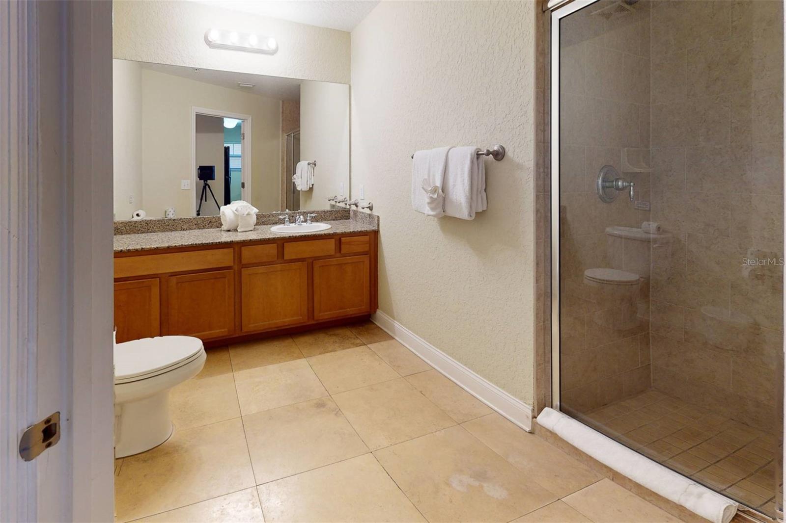 Guest bathroom with walk-in Shower