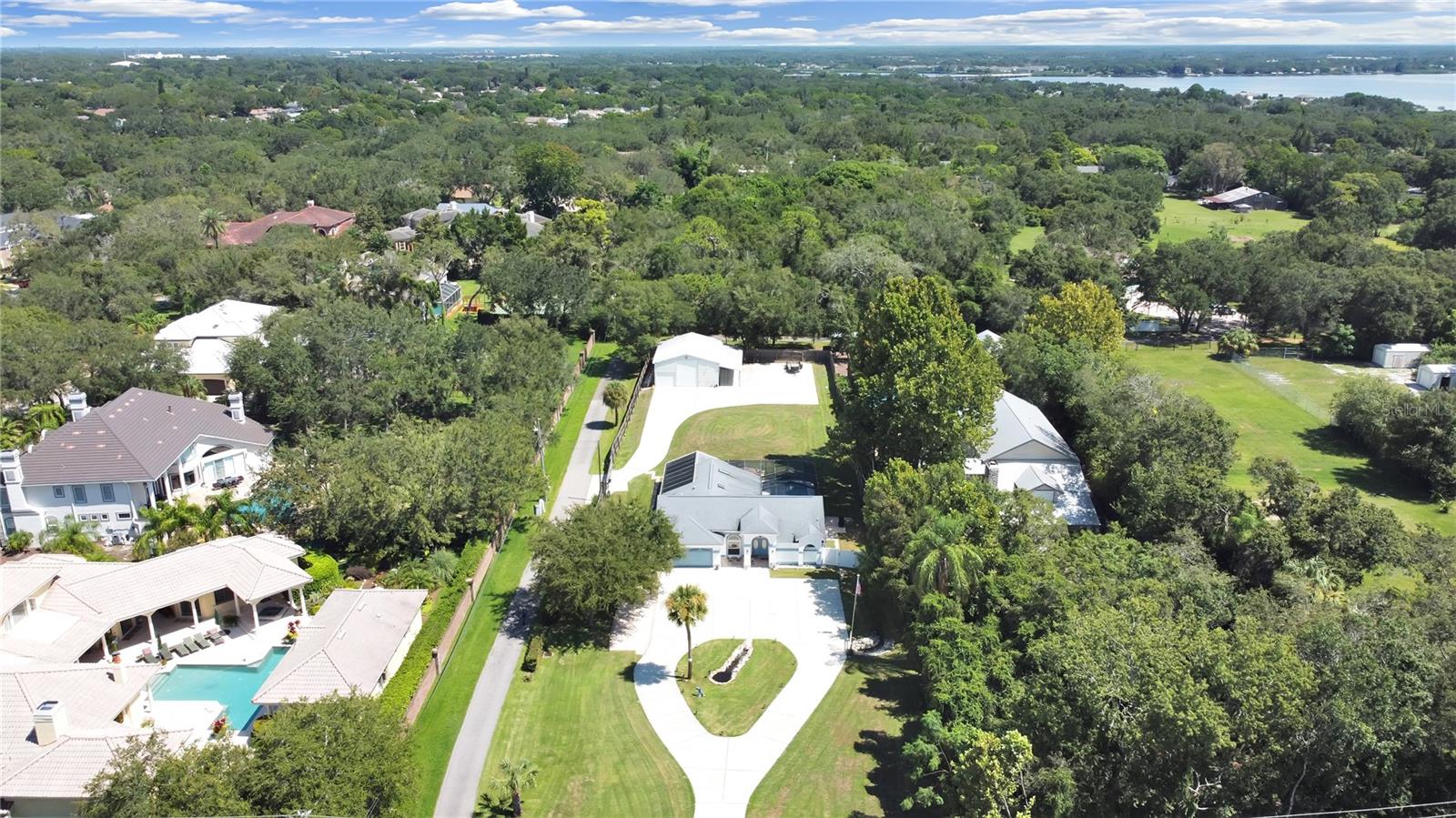 Aerial view of 3500 Enterprise Road property.