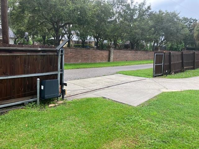 Solar powered gate off paved road to RV/Boat/Auto garage.