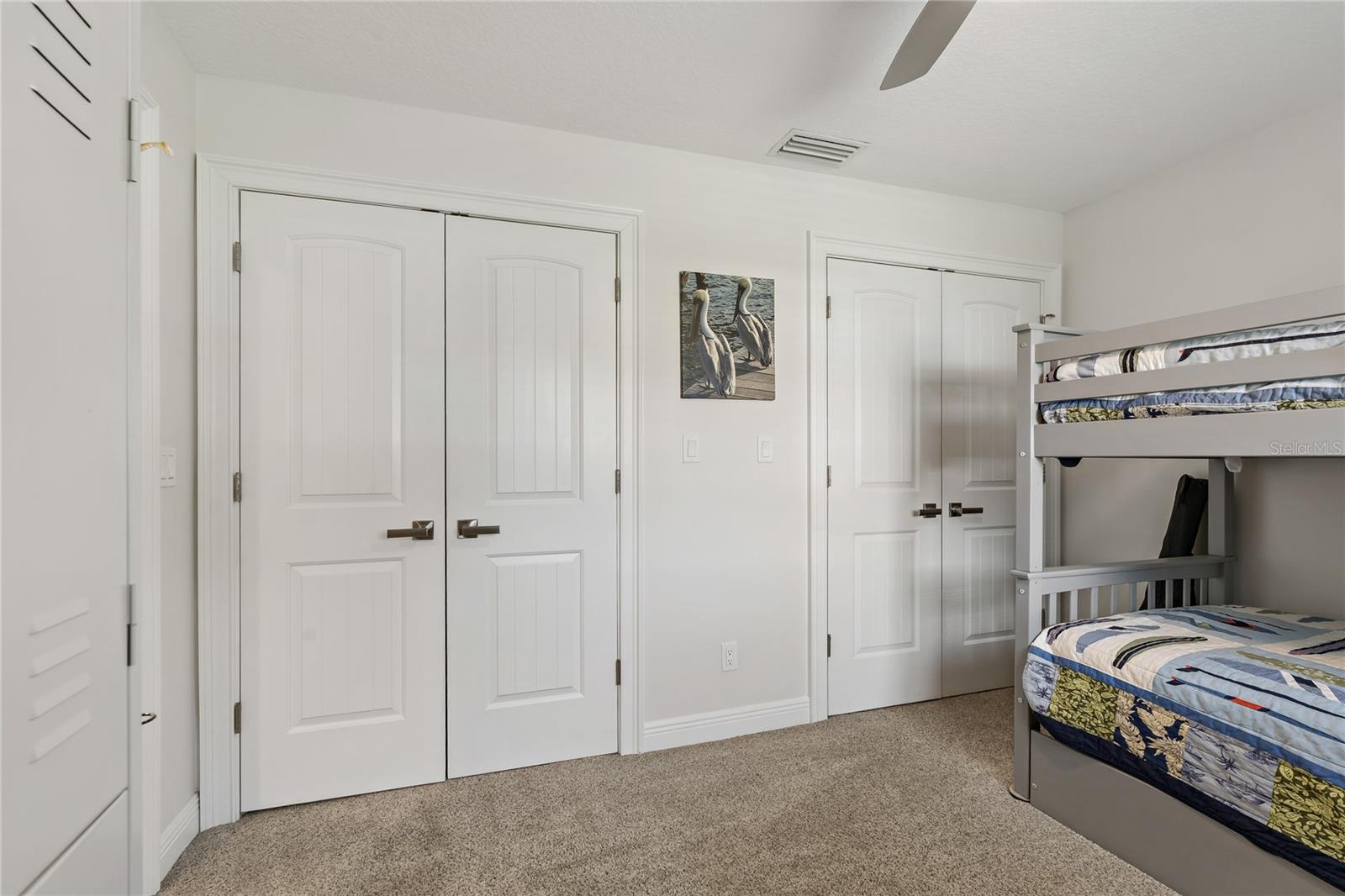 BUILT IN LINEN CLOSET WITH PULL OUT SHELVES!