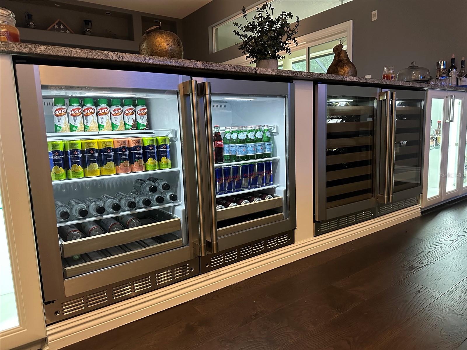 Kitchen beverage / wine refrigerators