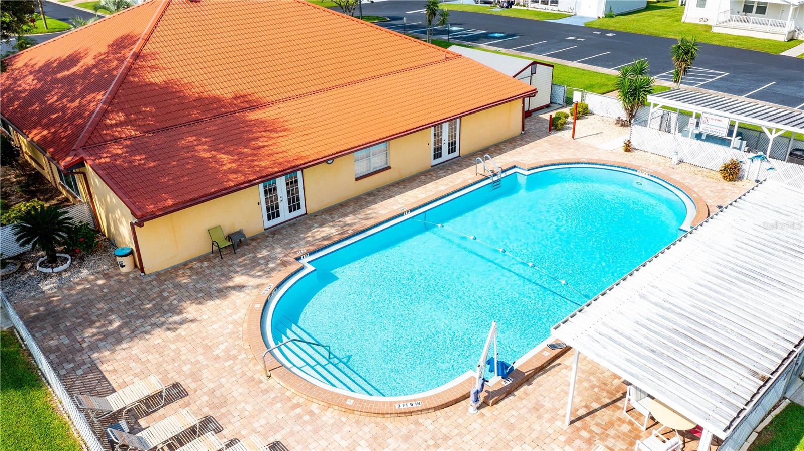 Wonderful pool area for enjoying the Florida sunshine.
