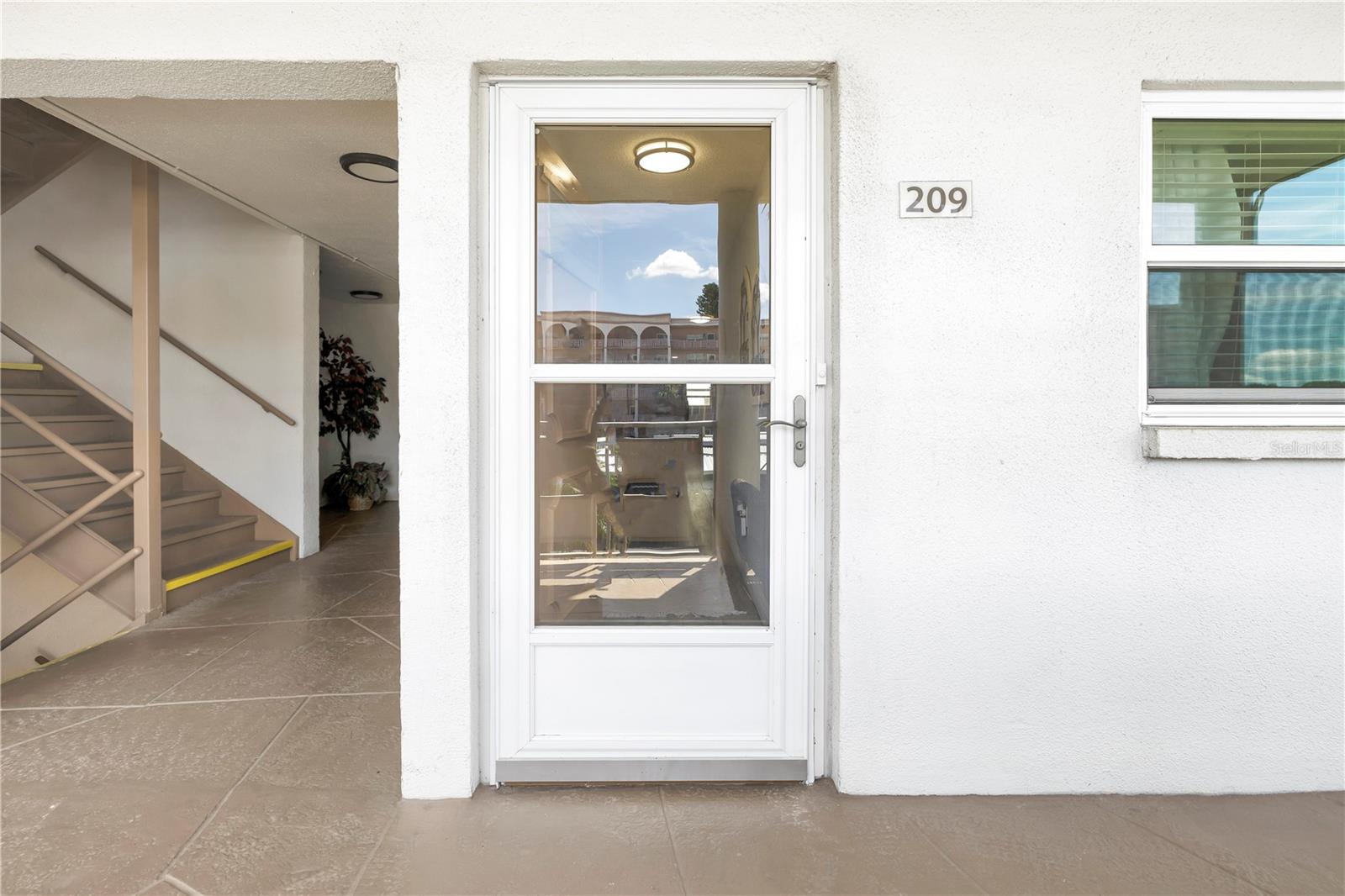 Unit conveniently located right by stairs, elevator, and laundry room