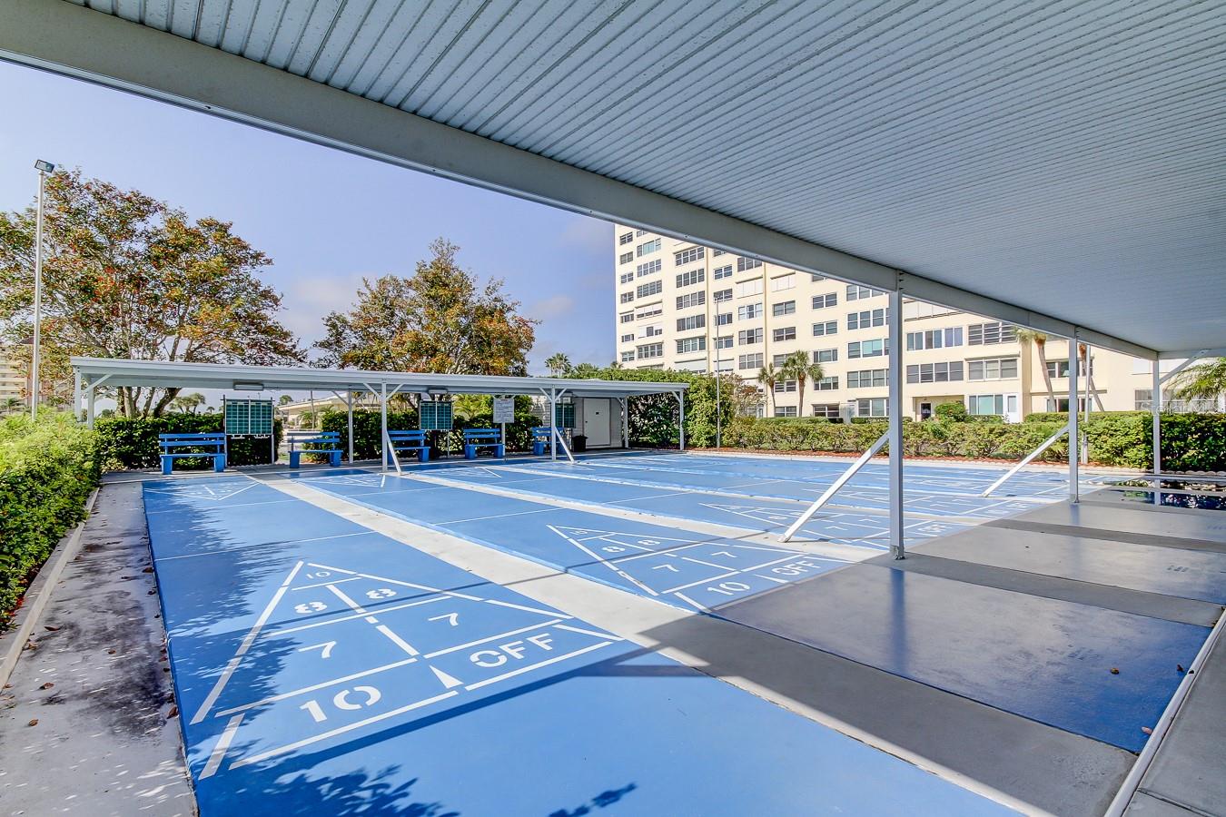 Shuffleboard courts