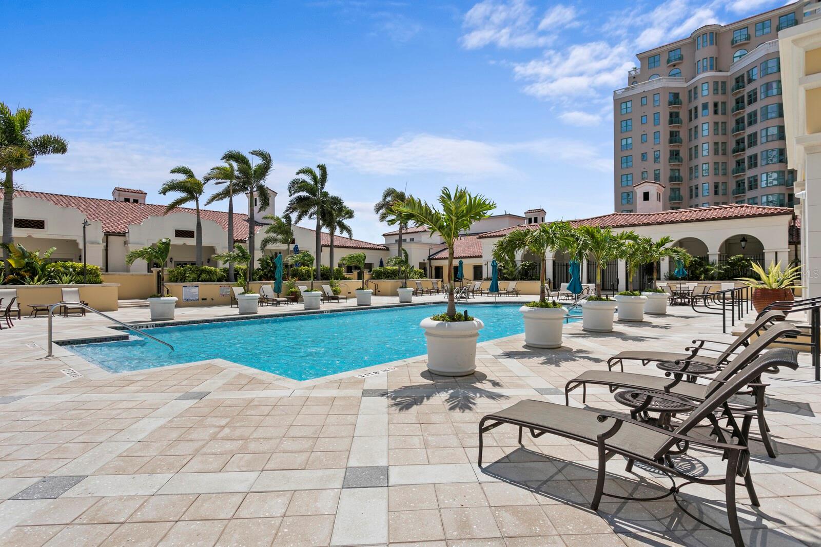 This Ritz Carlton pool is so amazing! Call Parkshore Grille and have your lunch delivered to the pool!