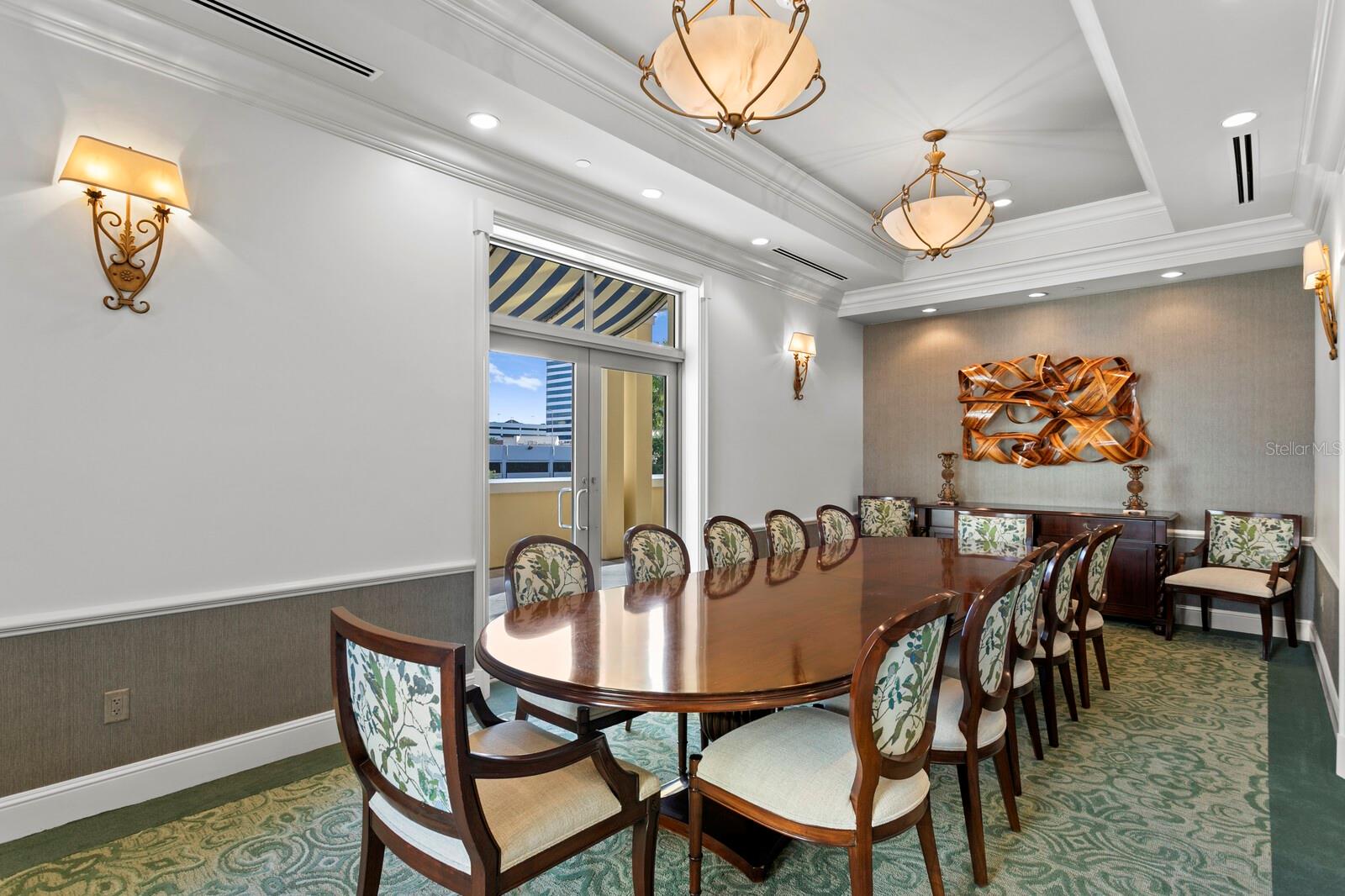 Another neat amenity in Parkshore is this private dining area that can seat 12. Hire your local favorite restaurant to cater your next intimate dinner party!