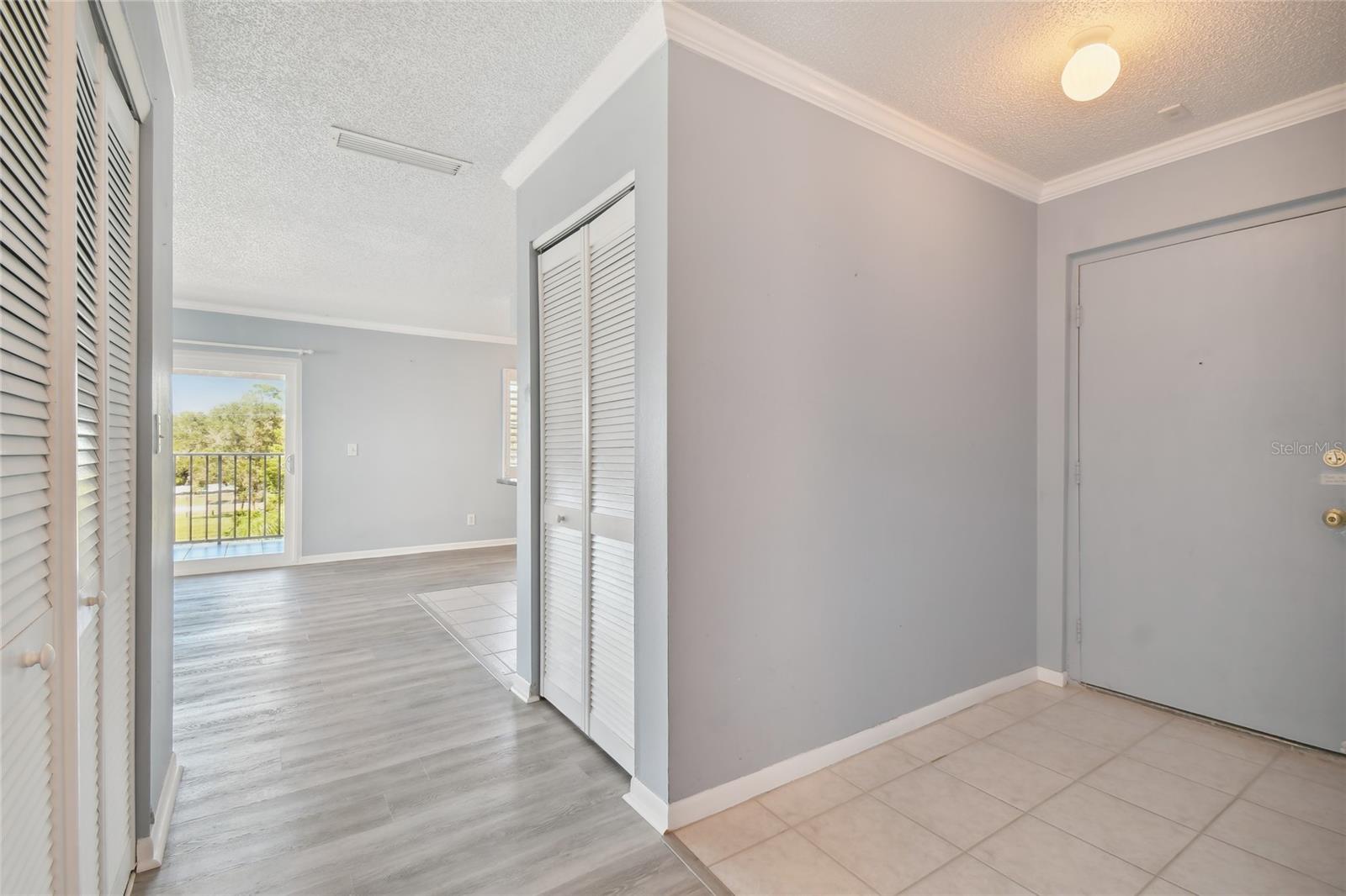 Nice and bright entry area with plenty of storage area.