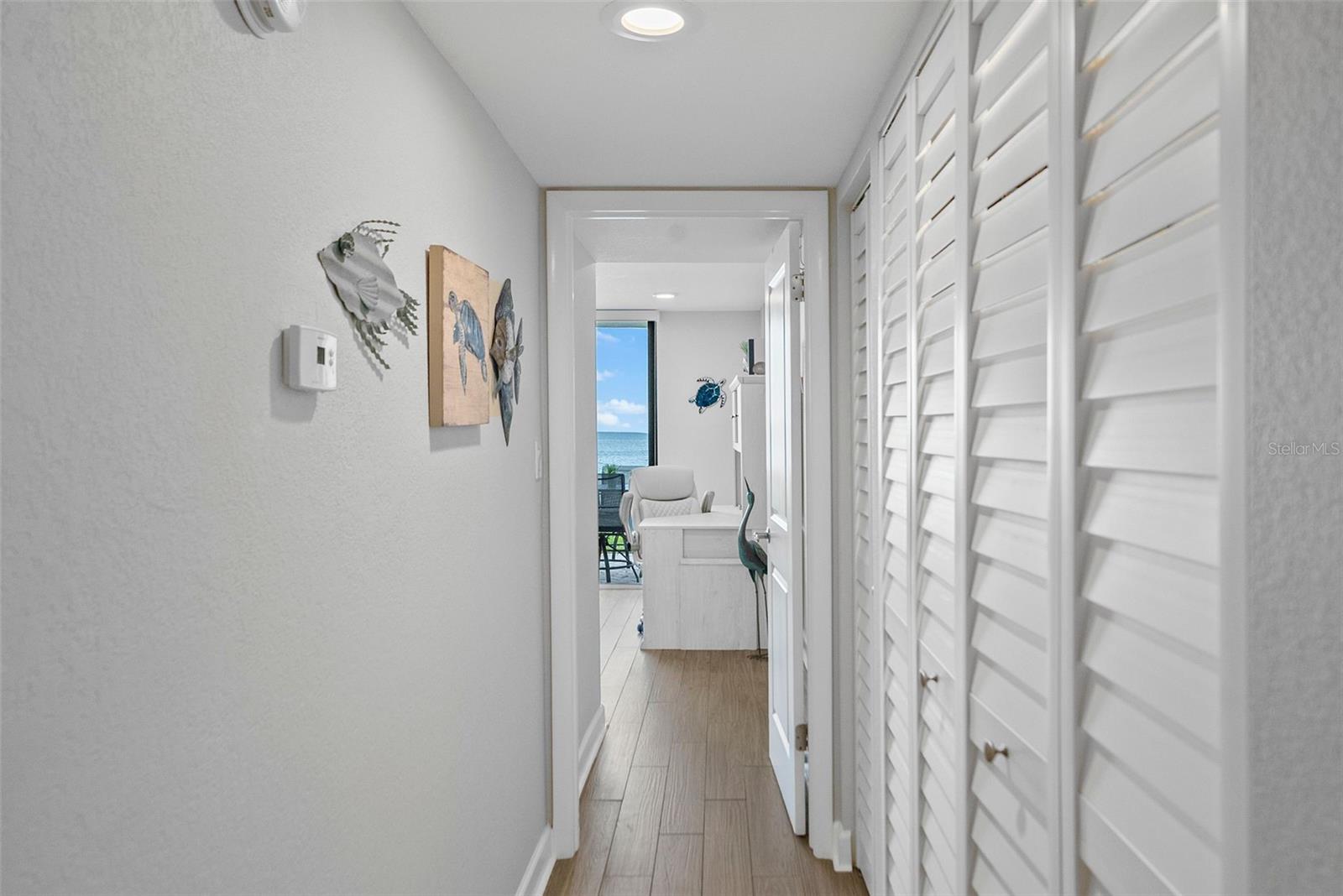 Laundry Closet in between the split bedrooms