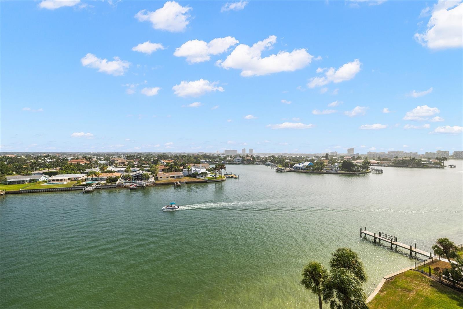 Your view is of the Intracoastal waterway and even some of St Pete