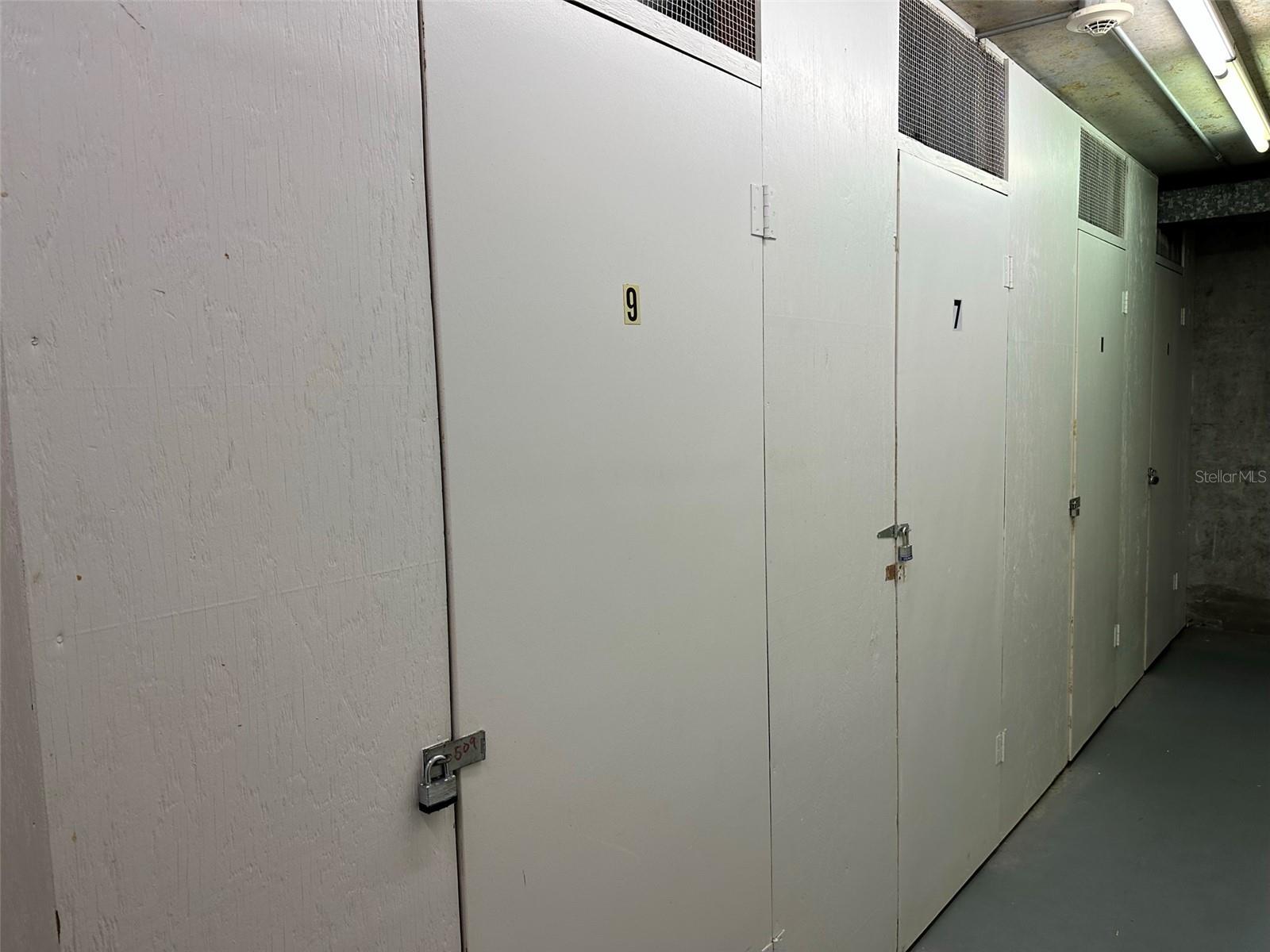 1. assigned storage locker.
