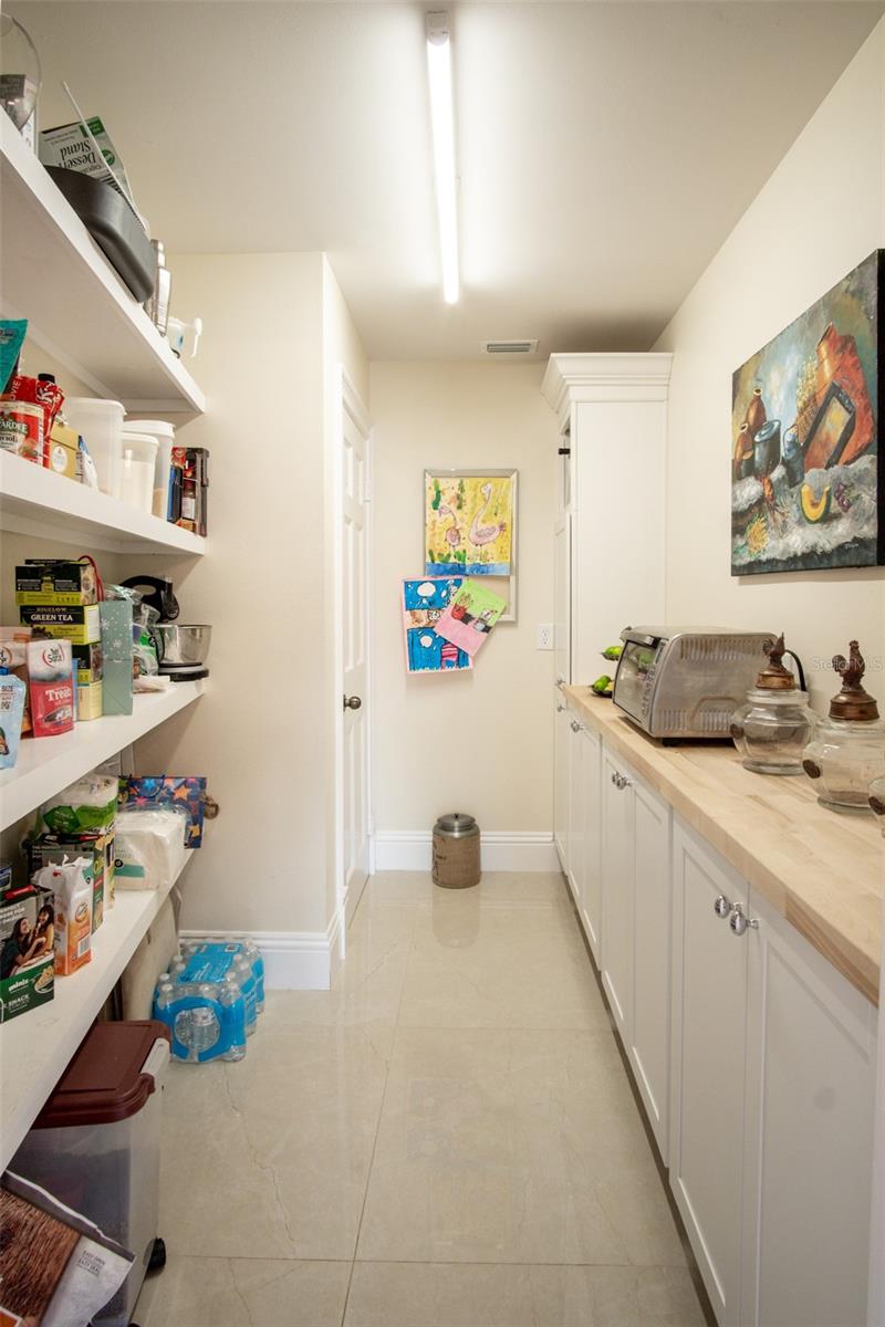 Oversized Pantry with Counter Prep Space
