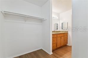 walk in closet in bedroom