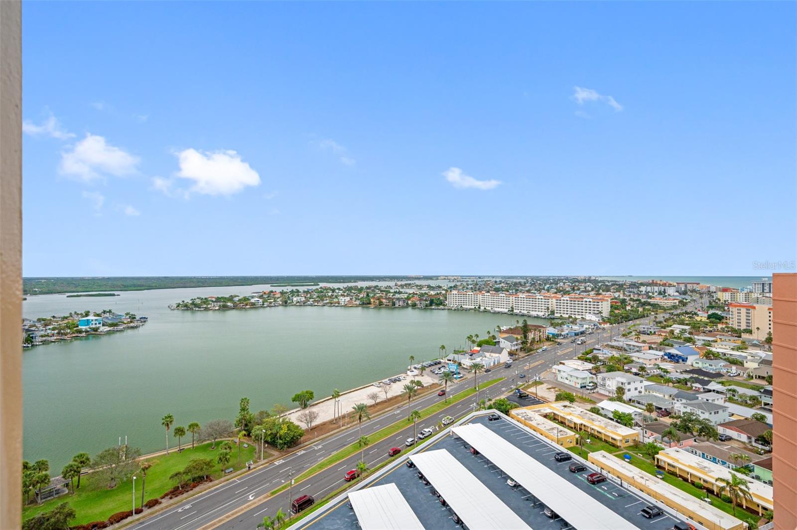 Gorgeous water views of Intracoastal and partial Gulf of Mexico from your 20th floor balcony