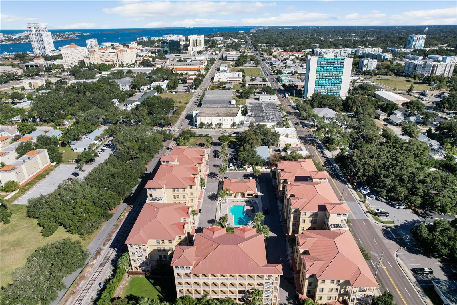 Aerial View of Complex and Pinellas Trail