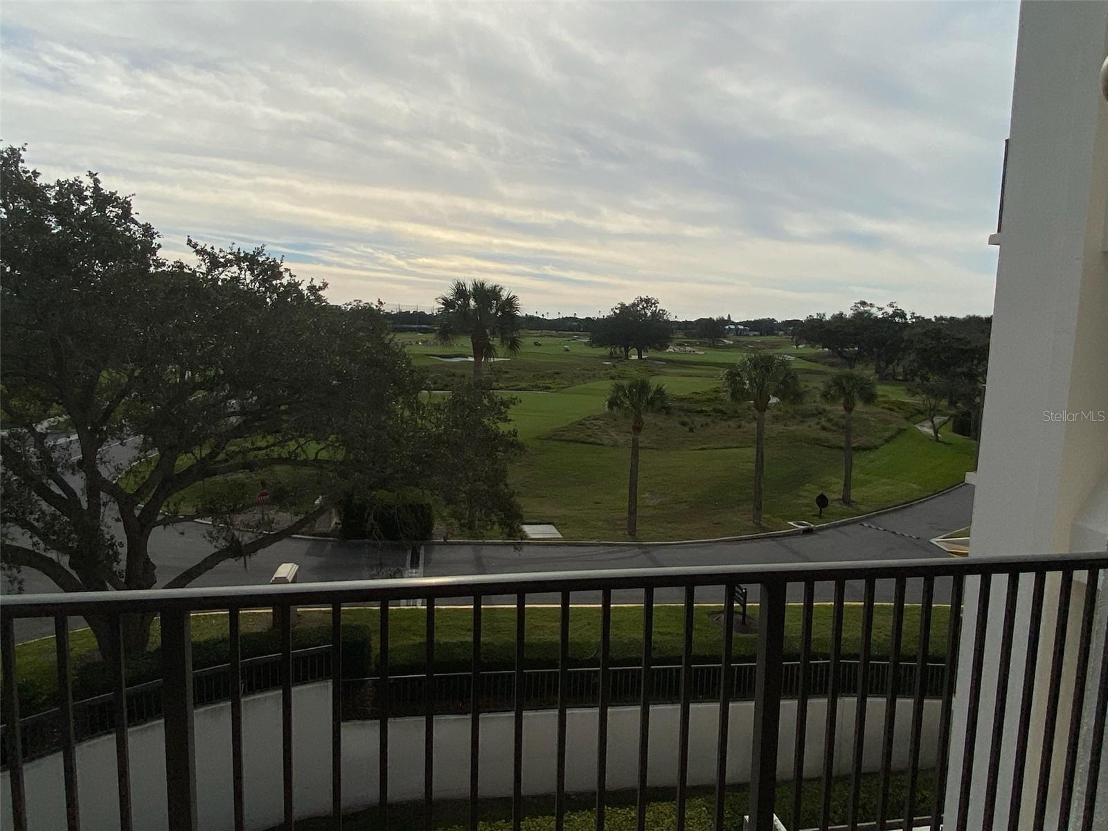 View of golf course from balcony