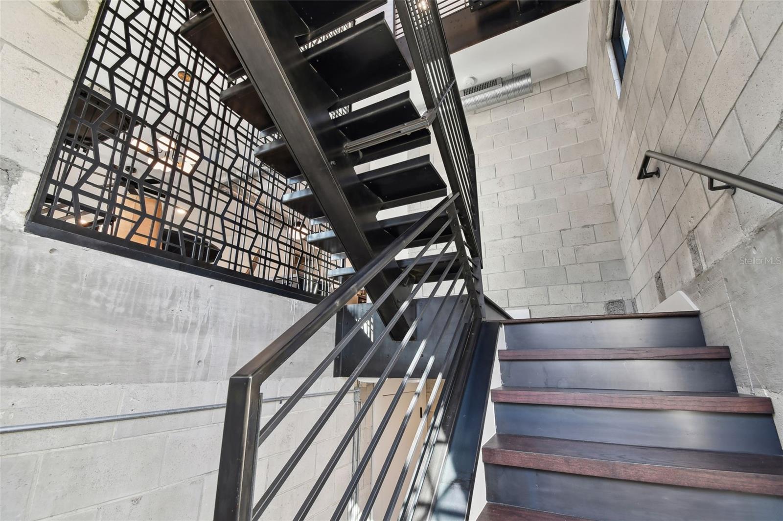 Custom Steel Staircase from First to Second Floor