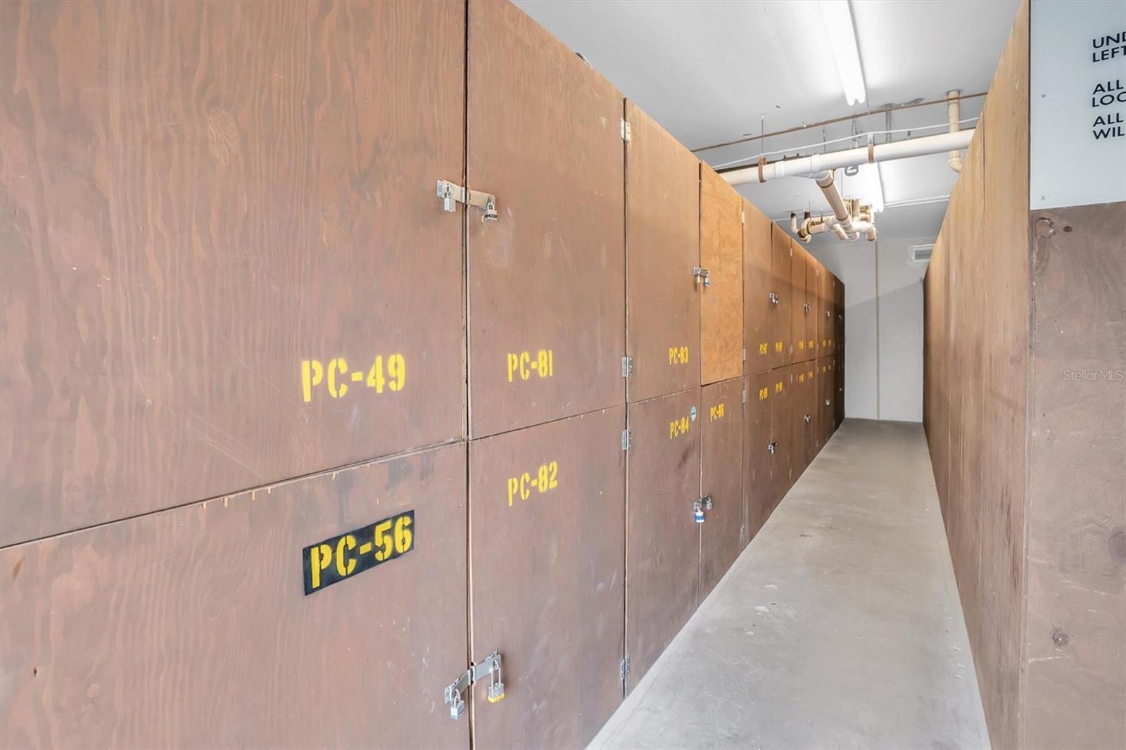 Climate Controlled Storage Rooms in C & D Bldgs with Assigned Storage Space