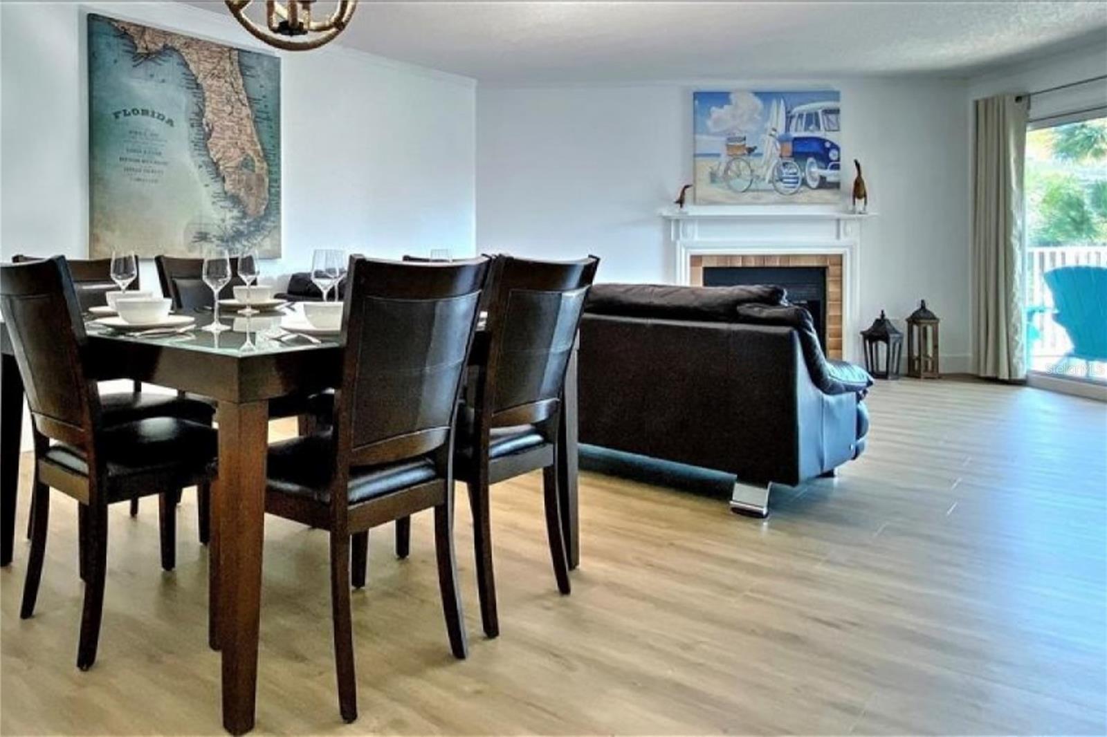 Open dining and living areas make entertaining or family time easy