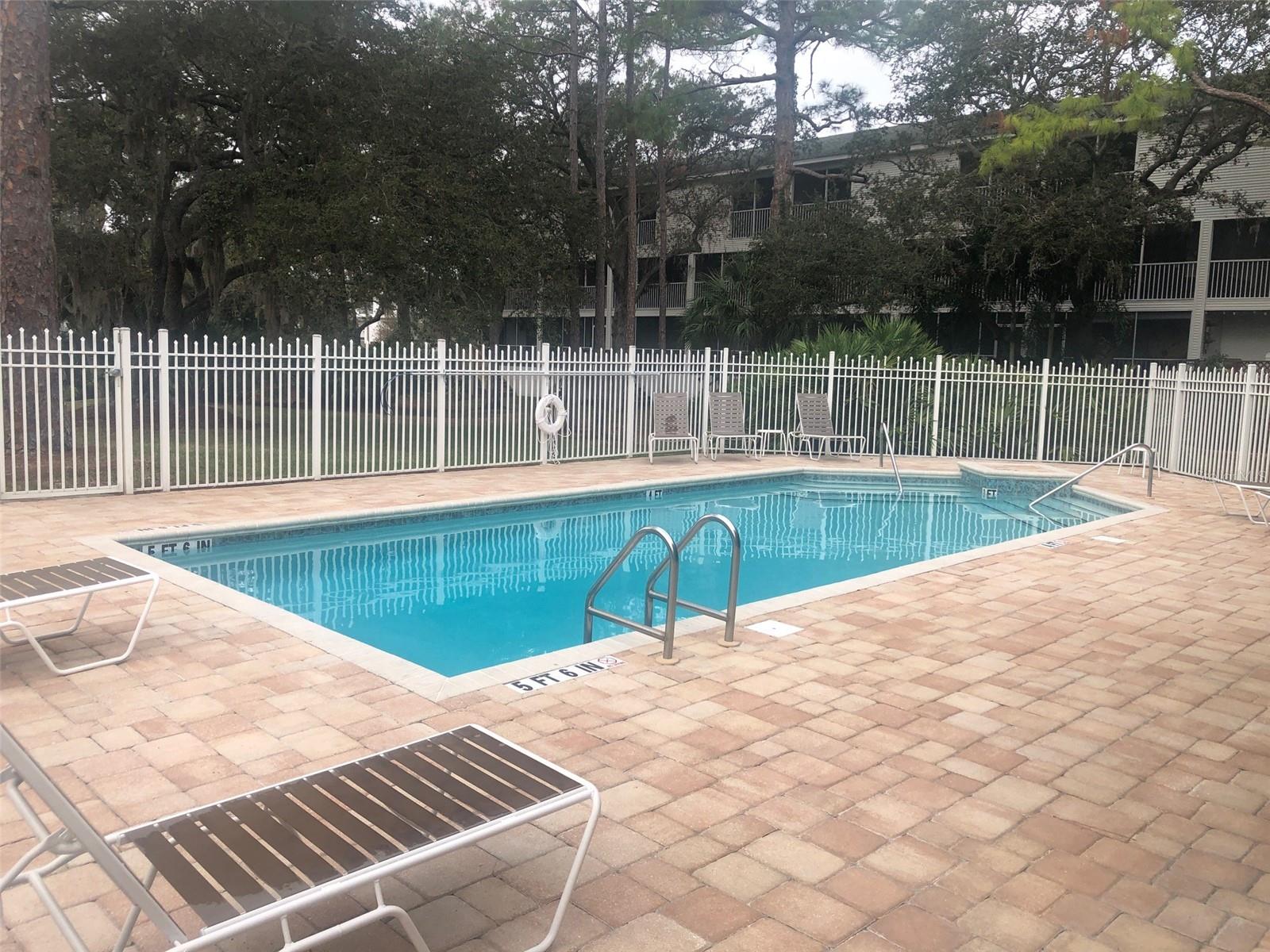 One of two heated Community pools