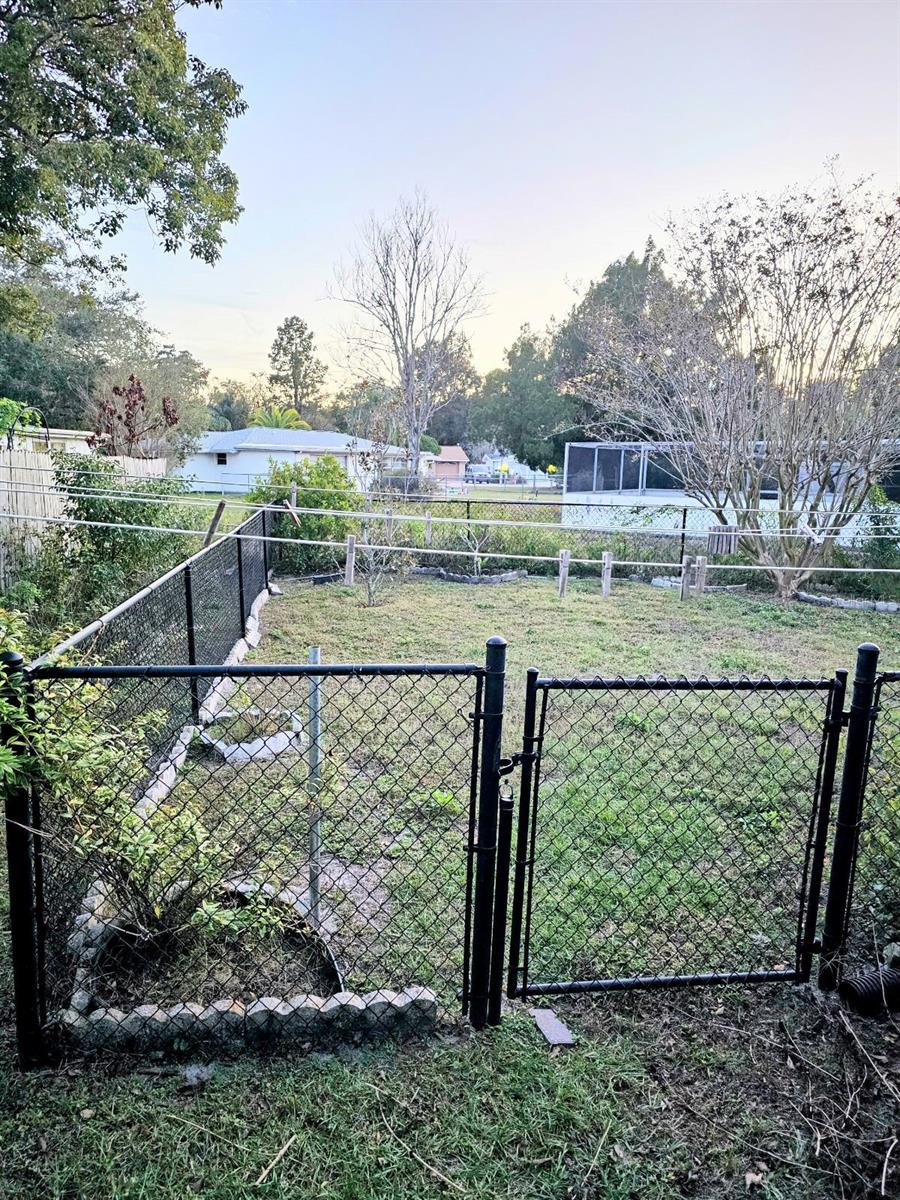 Fenced in area for pets
