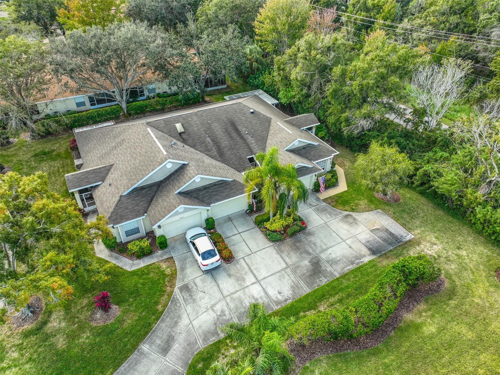 Aerial view of home