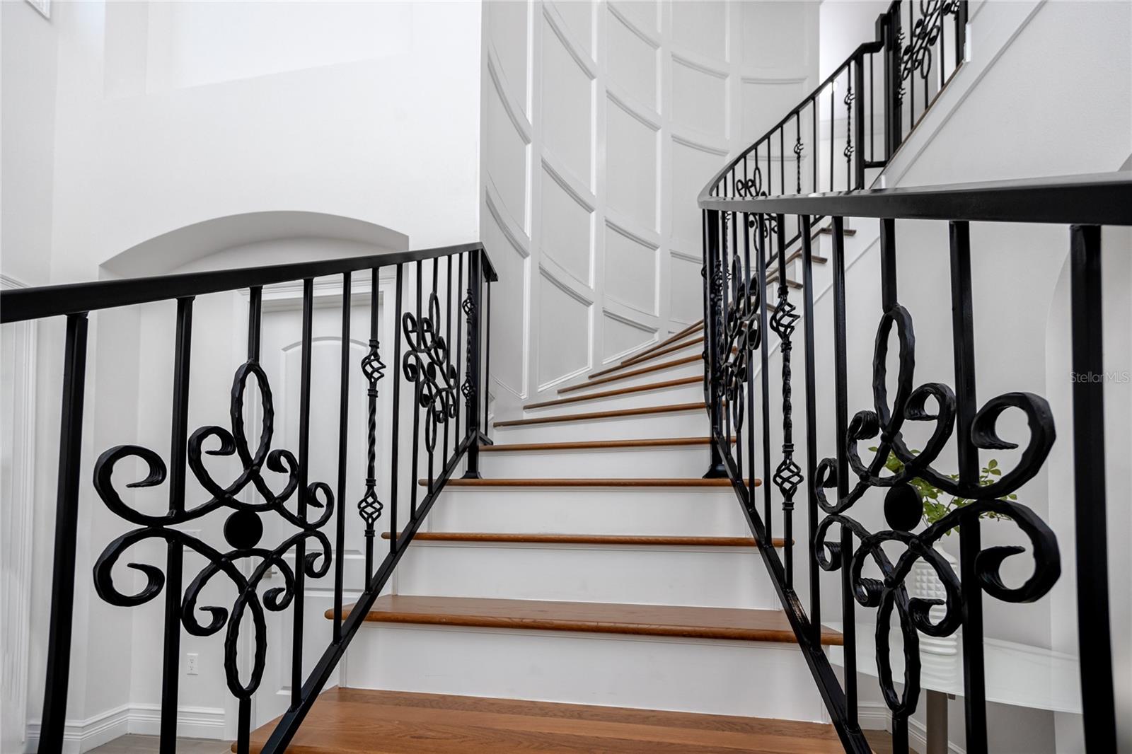 Entry Foyer Curved Staircase