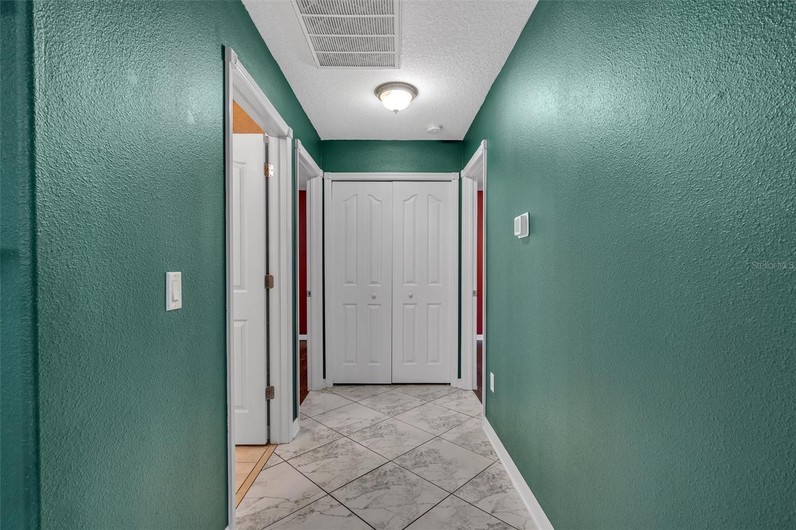 Hallway to guest bedrooms
