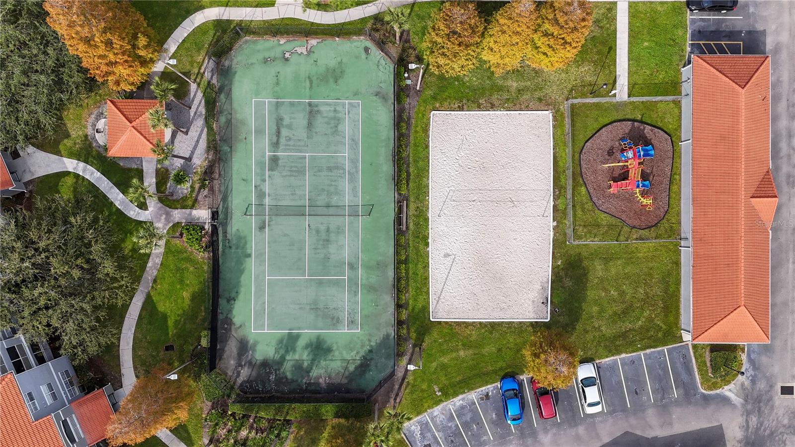 Playground, Volleyball Court and Tennis Court