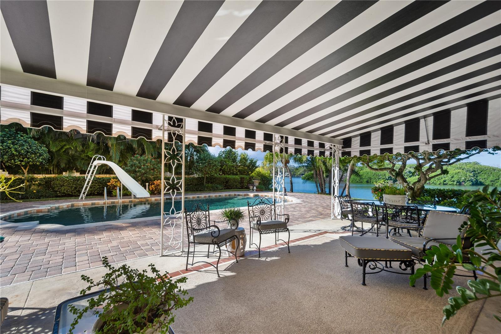 Expansive covered patio