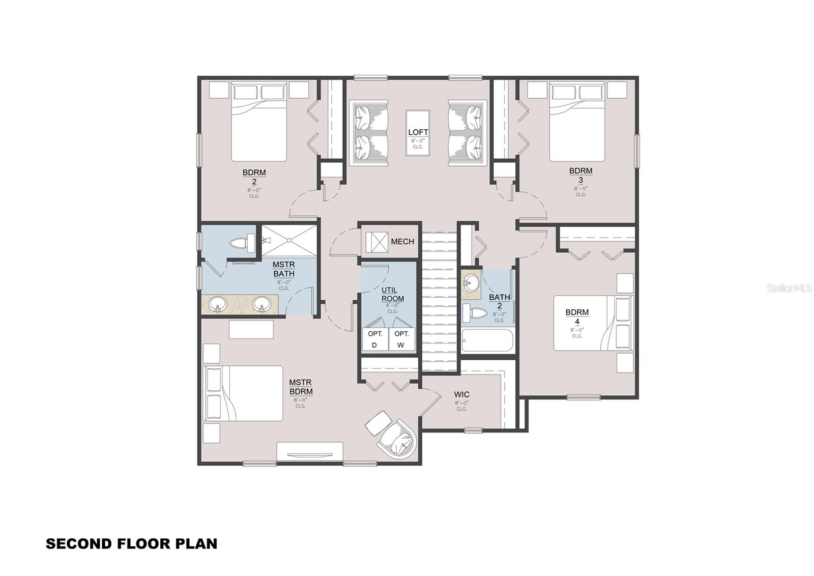 Sample Second Floor Plan