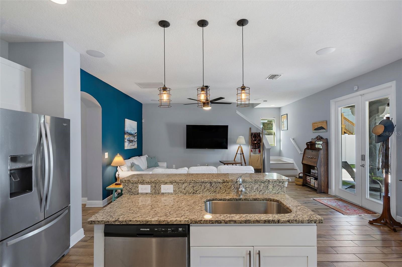 Kitchen has all the modern conveniences, plus an ideal open floor plan and center island.