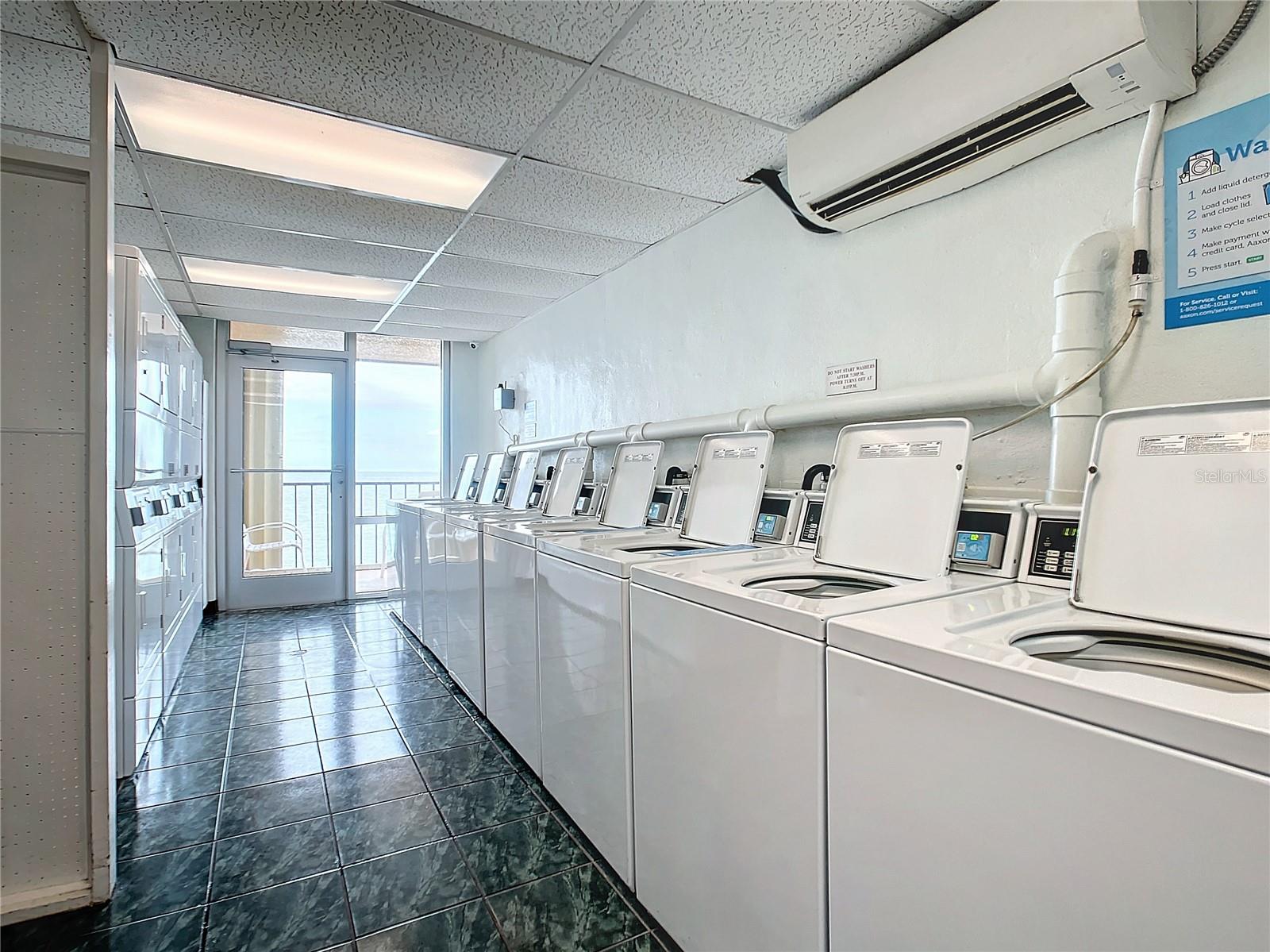 Laundry rooom with plenty of washers and dryers!