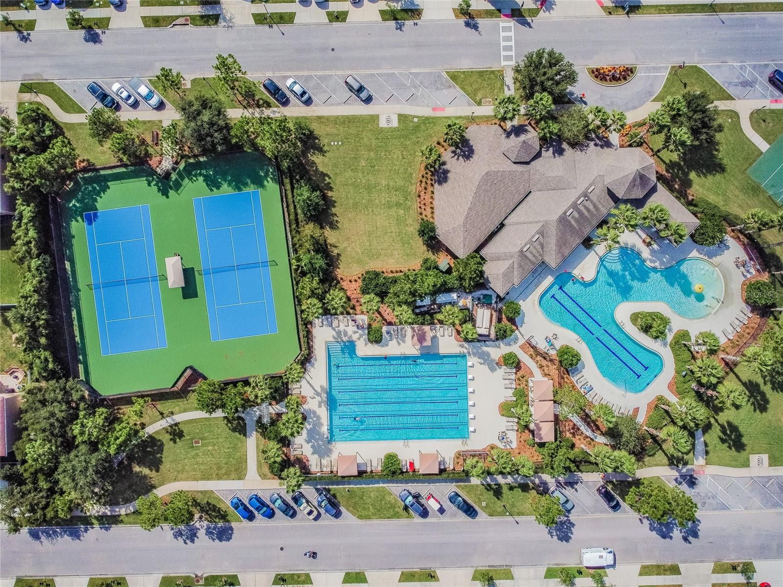 Tennis Courts and Swimming Pools at Watergrass Amenity Center