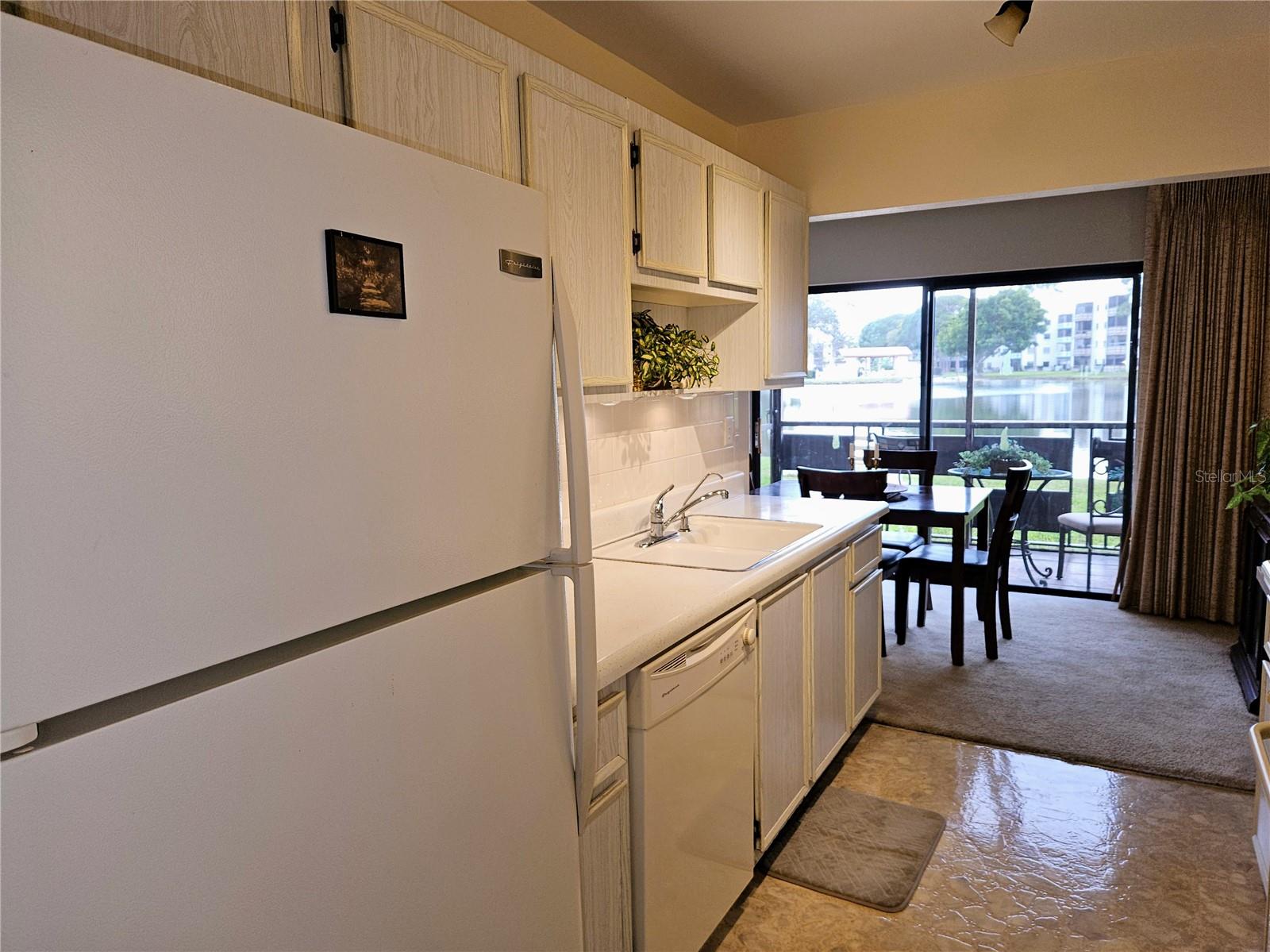 Kitchen Has Great View of Pond and Bonus Breakfast Room