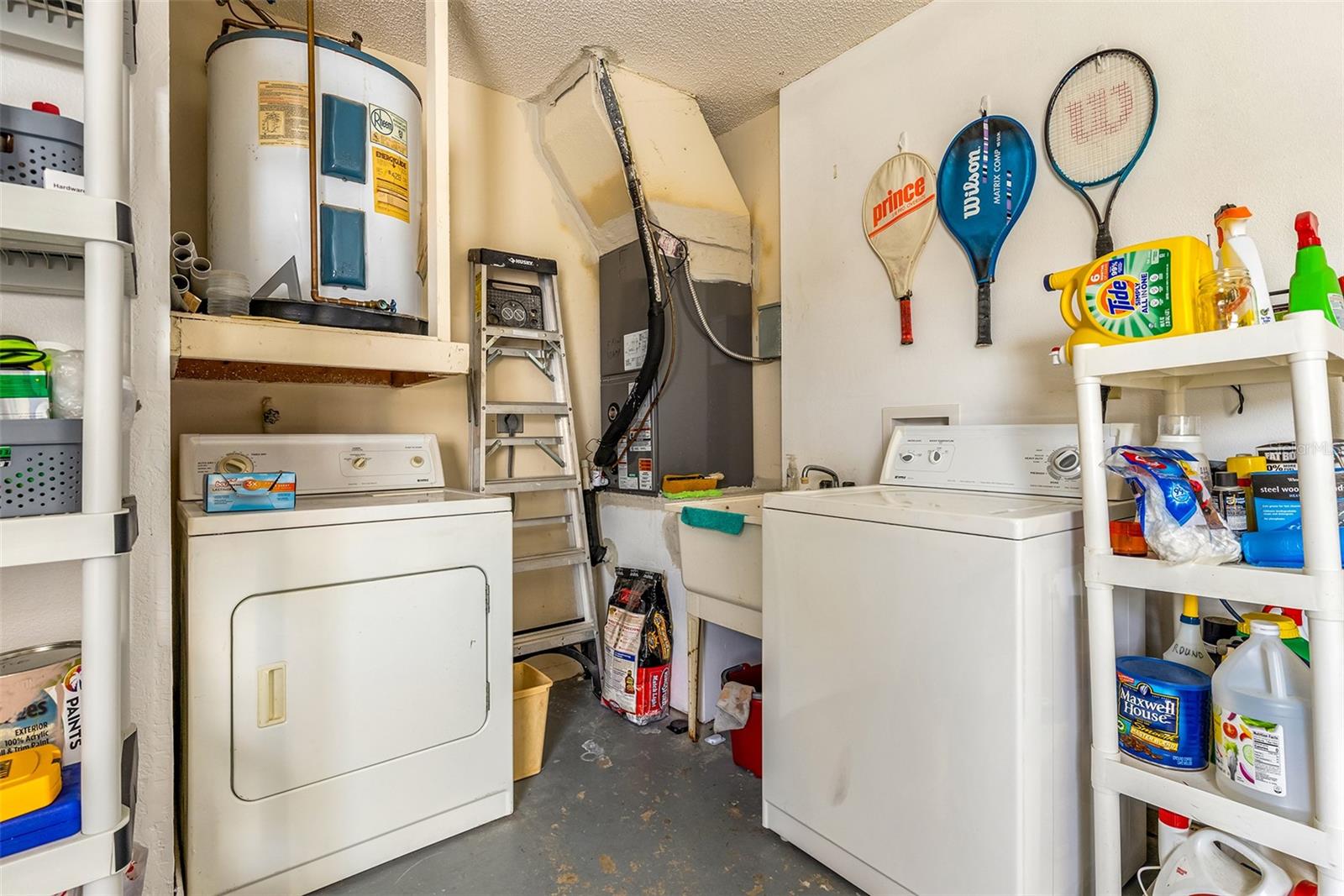 Laundry is located in the garage