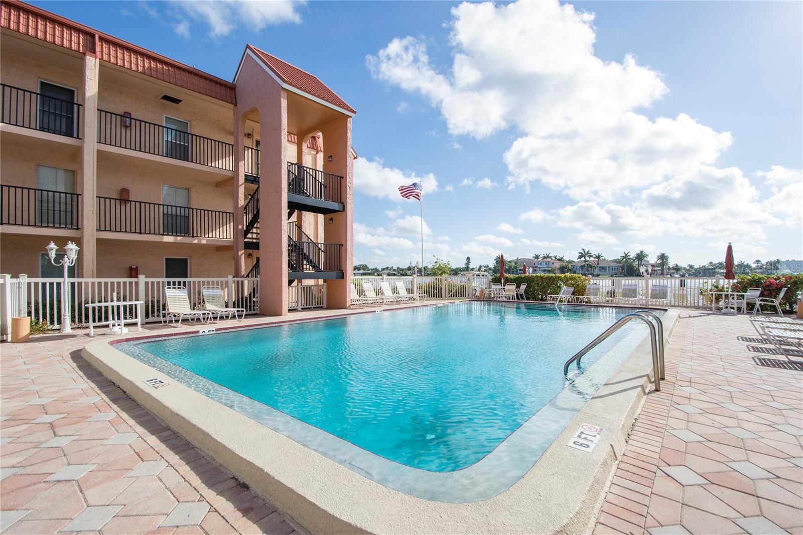 Community Pool by the Intracoastal waterfront.