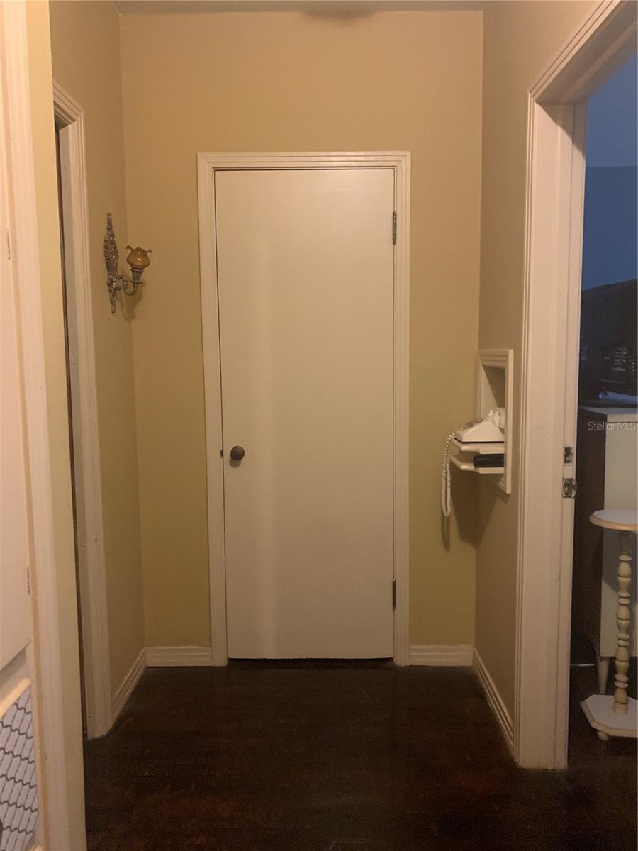 Hall closet andbuilt in cabinets