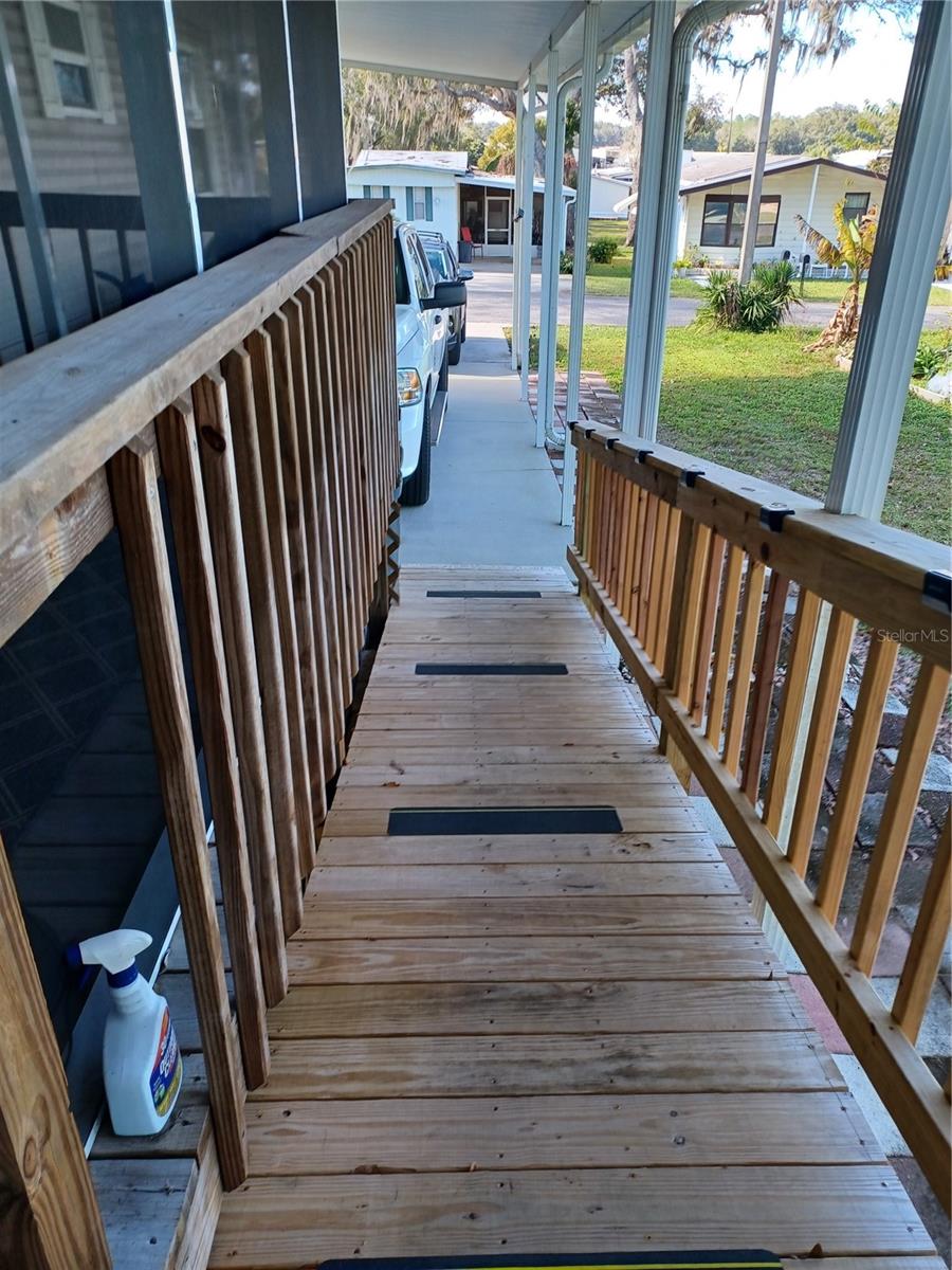 Ramp from carport to side entrance
